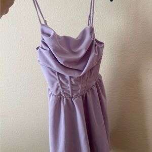 Lavender Cowl Neck Dress